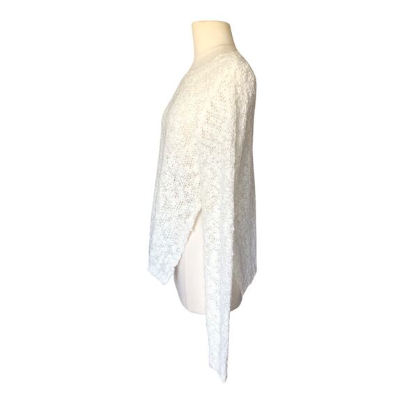 Leith Sweater Ivory White Round Neck Long Sleeve Acrylic Pullover Women's Medium - Picture 7 of 10